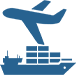 By air & sea freight